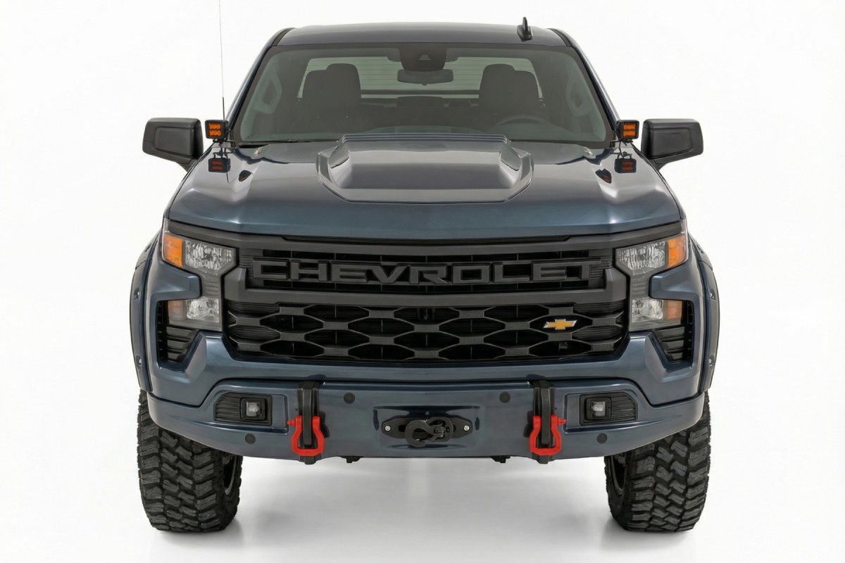 Chevrolet Silverado 1500 Bumper - Front - Rough Country - FXS - Dark Ash - '23-'26